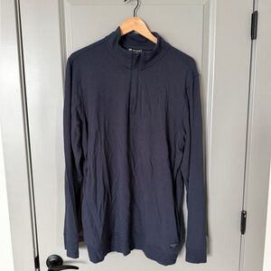Men's Navy Long Sleeve Quarter-zip by Travis Mathew